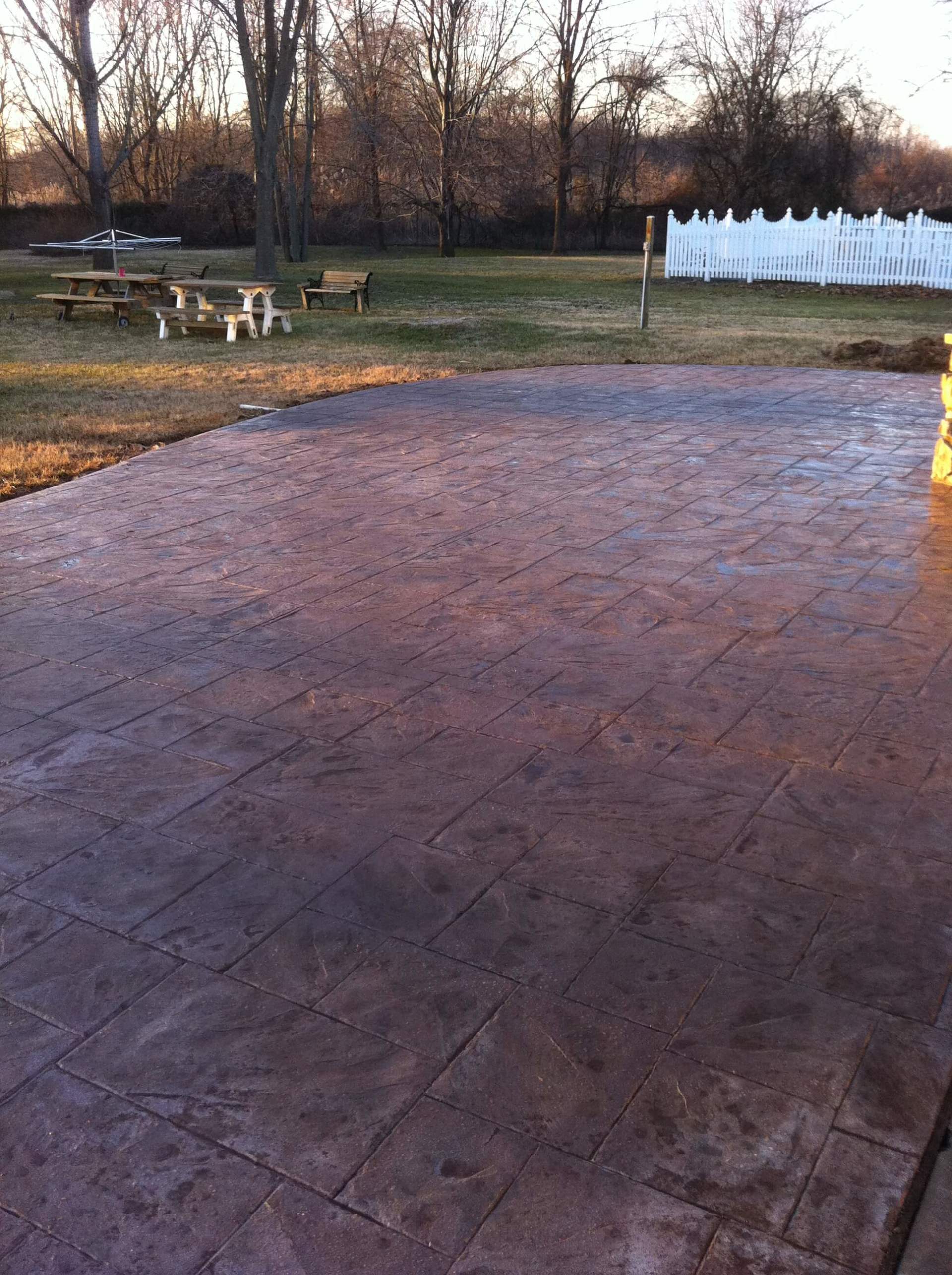 Stamped Patio in Ashlar slate installed in Joppa, Md