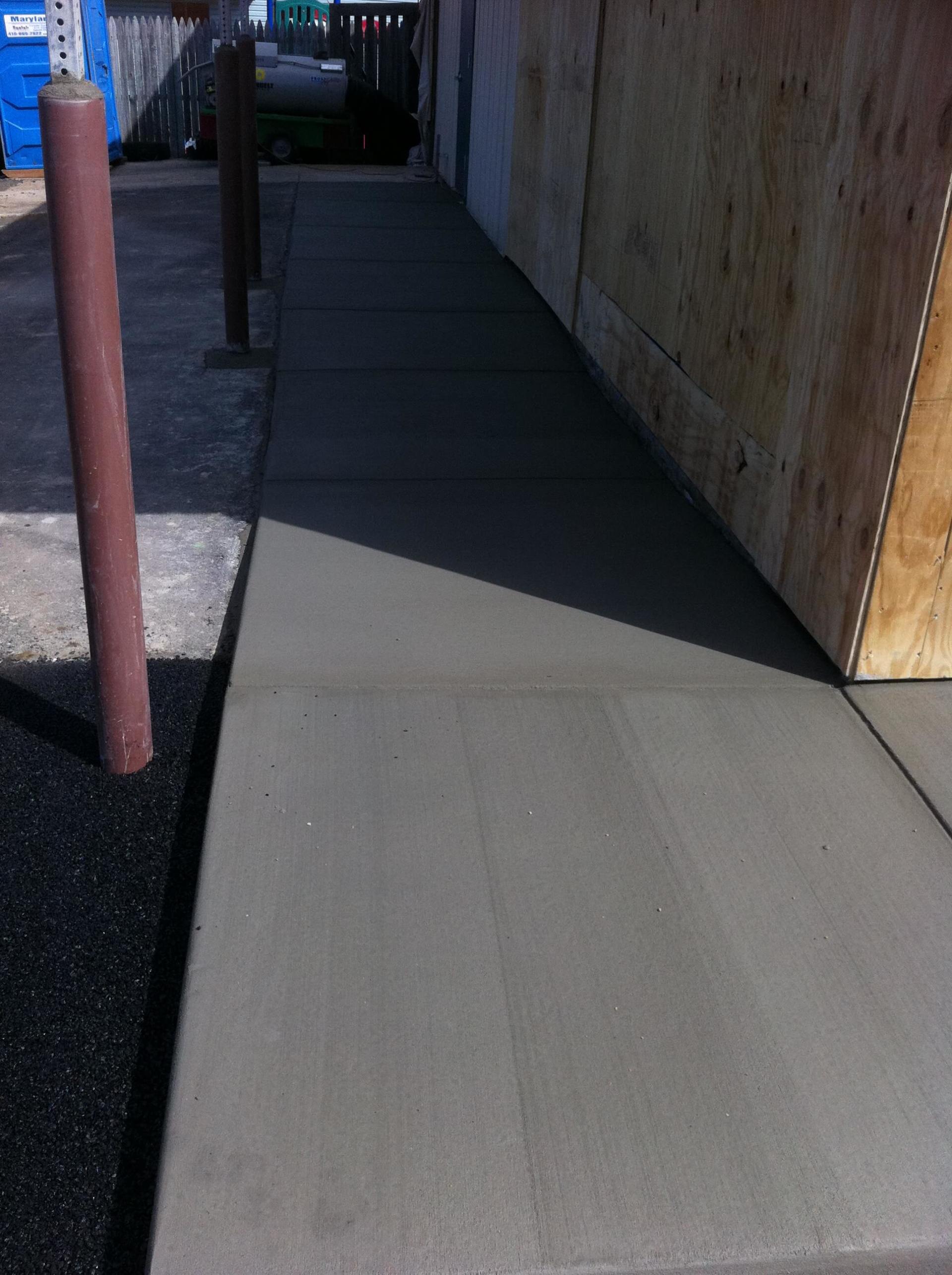 Concrete sidewalk installed for Verizon Havre de Grace, Ms