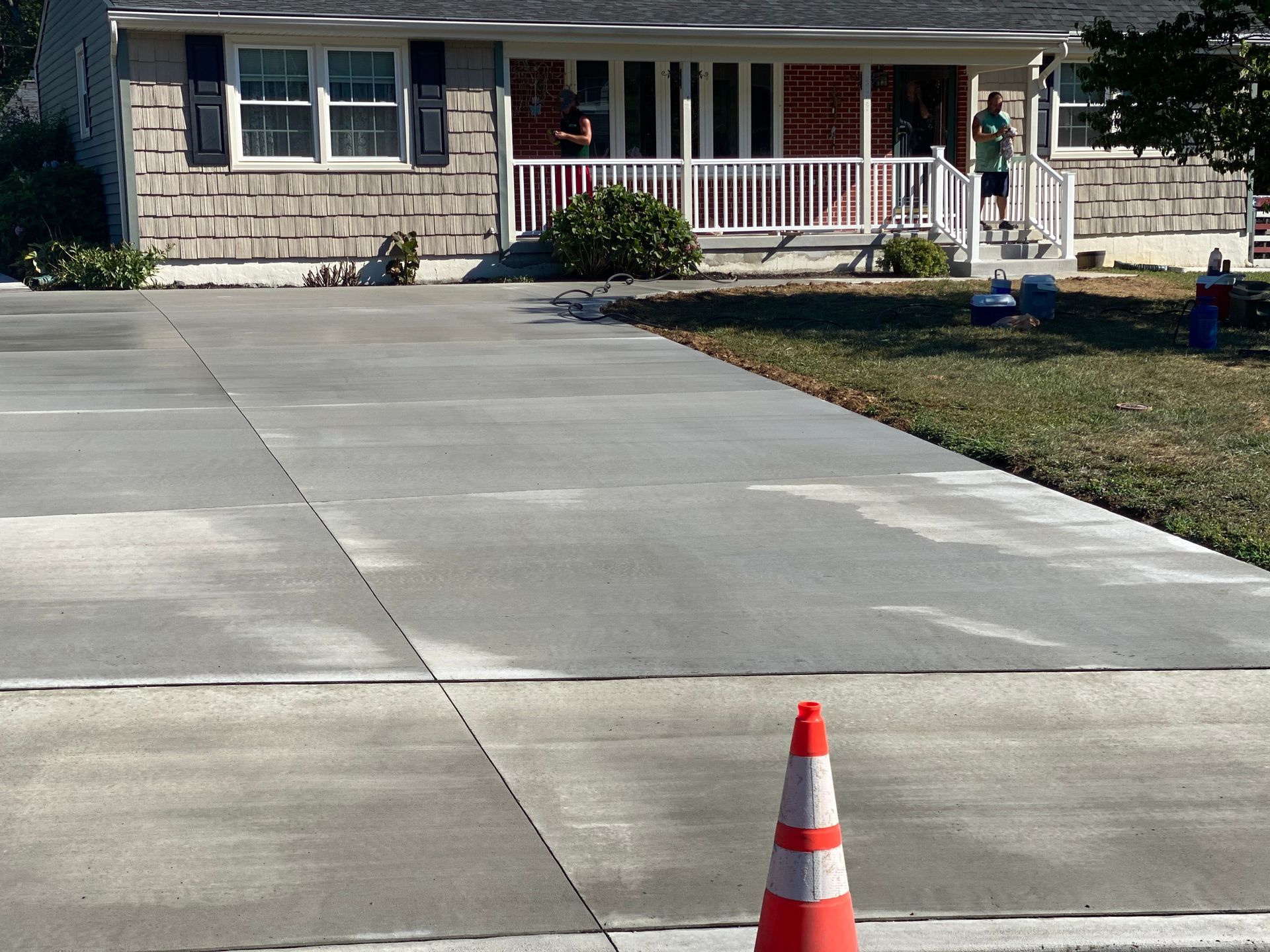 Broom finished driveway installed in Joppa, Md