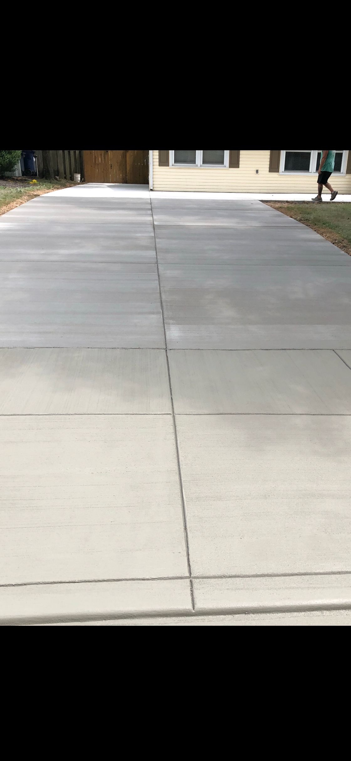 Concrete Driveway with a broom finish completed in Joppa, MD