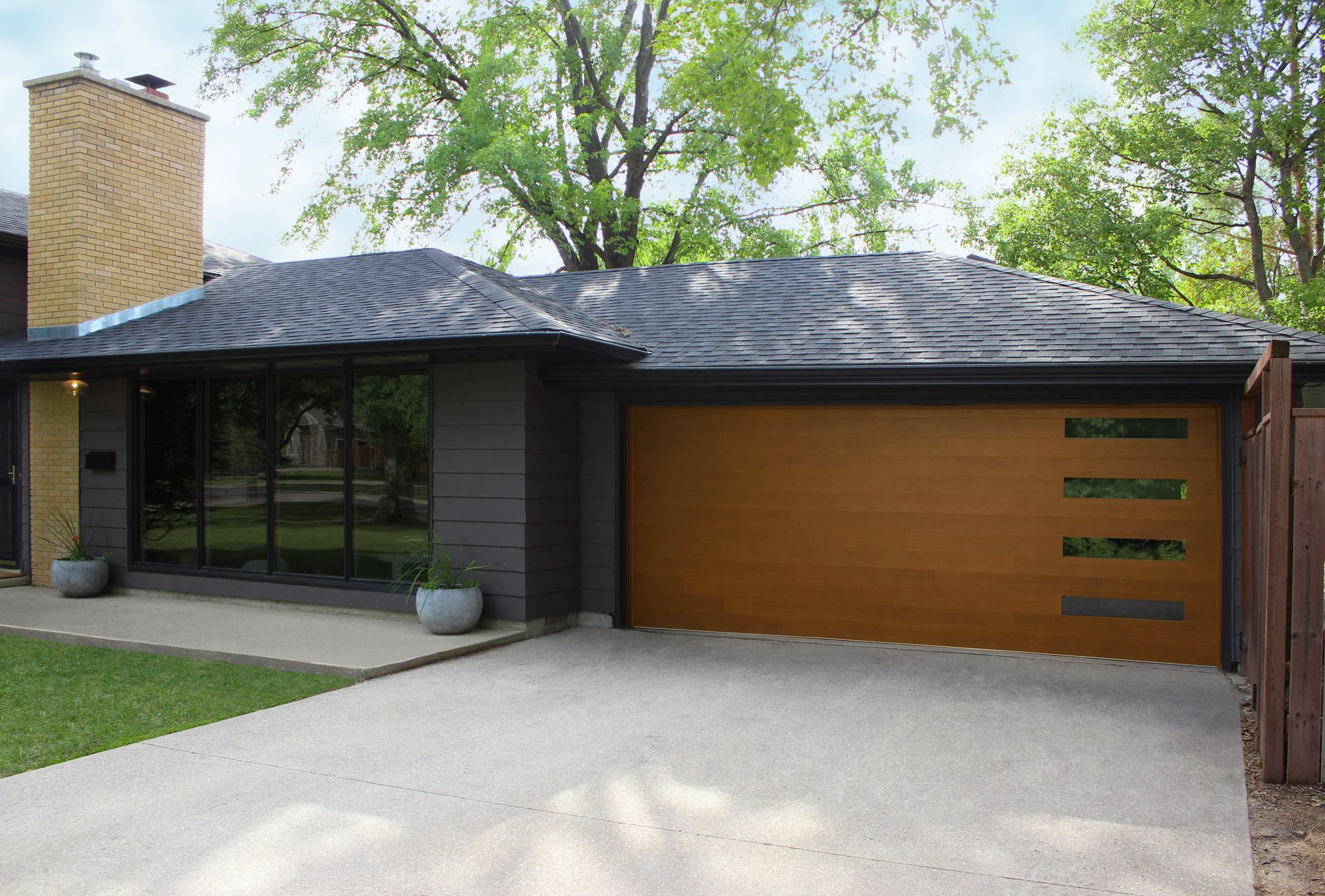 Textured steel door with a modern and sleek design.