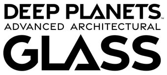 Logo for Deep Planets Advanced Architectural Glass. Black text.