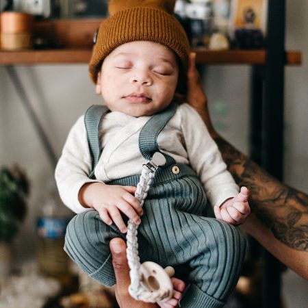 Baby in overalls sleeping. (Client Review)
As a first time parent, I had some concerns if I was doing things right or wrong. Maricar helped with tips on swaddling, feeding, and how to change my baby's diaper. She also reminded my wife and I that our own mental health was also important, and not to forget to take care of each other.
-C.E.