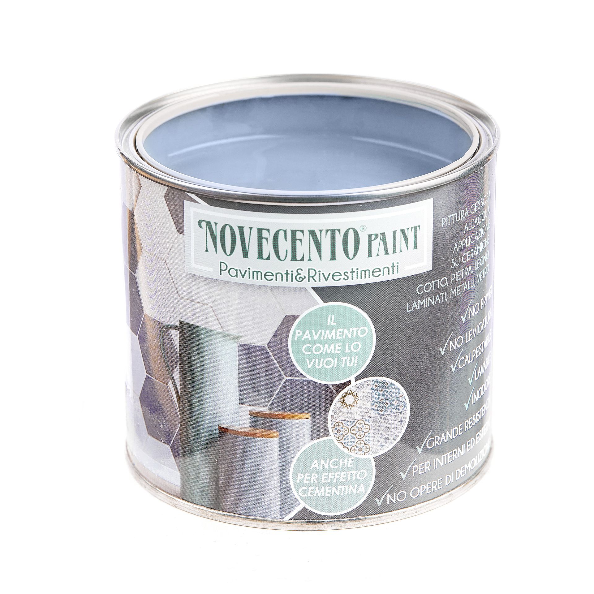 pavimenti e rivestimenti vernice grigiazzurro Novecento Paint