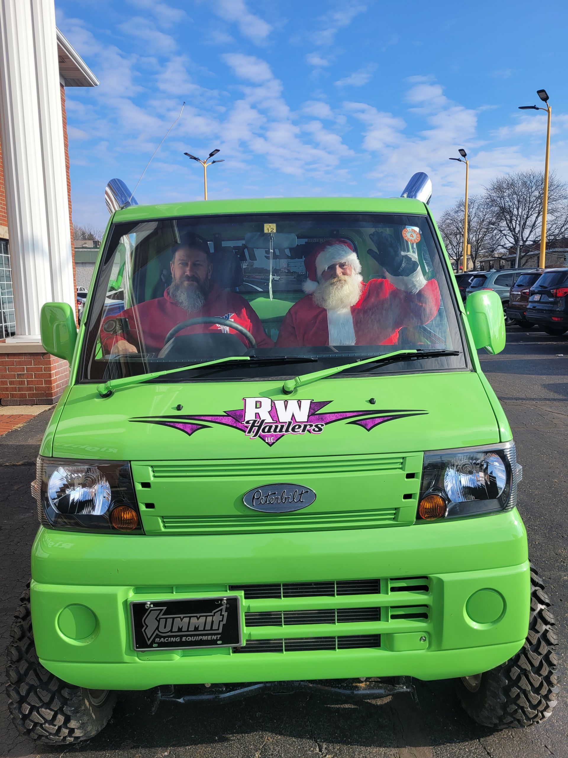 RW Hauler mini-truck with Santa riding along!