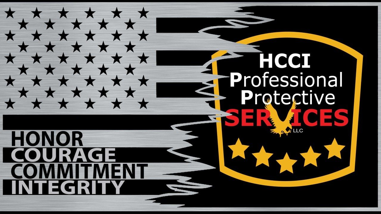 A logo for hcci professional protective services