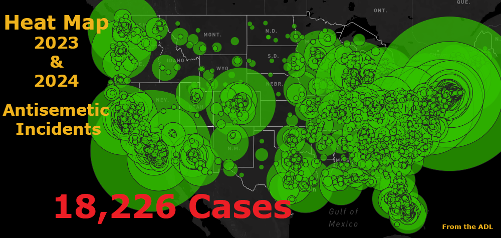 Heat Map of Antisemitism 2023-2024