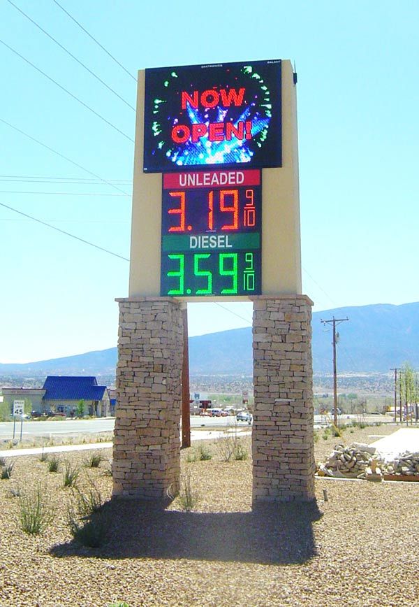 Warrior fuel price board - Electronic displays in Albuquerque, NM