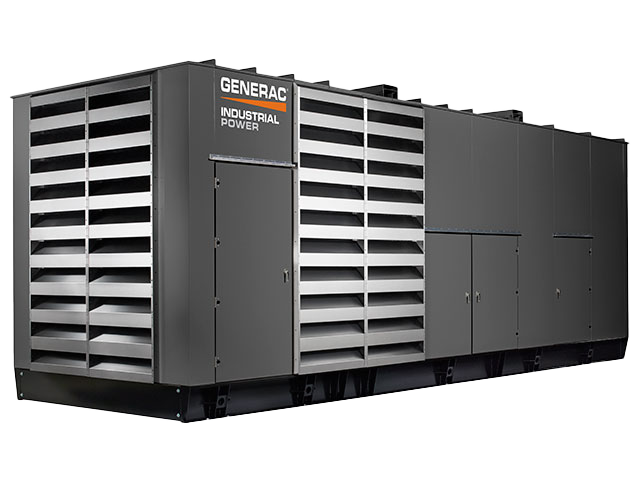 A picture of a dark grey industrial generac generator in Covington, LA