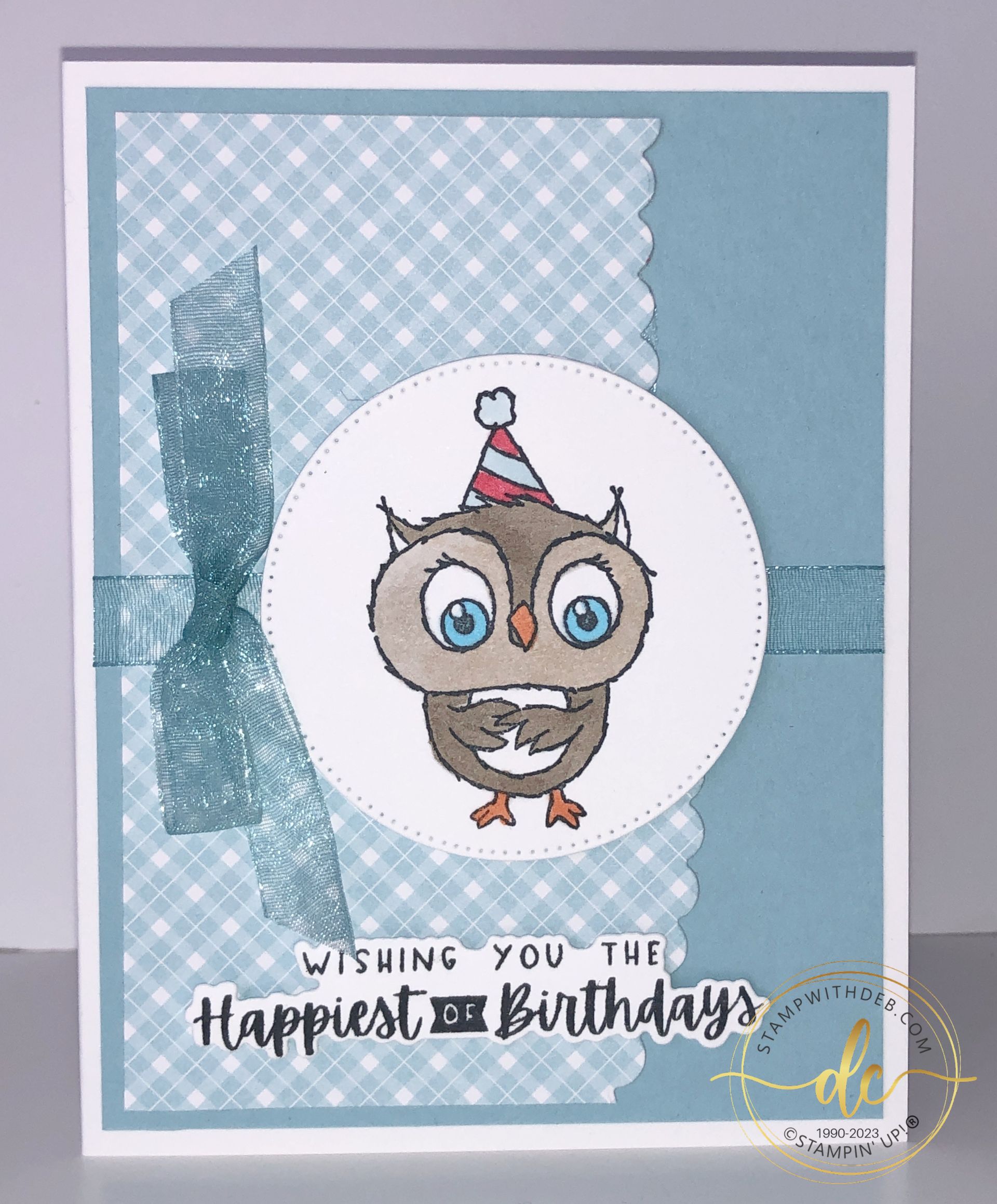 ADORABLE OWL ACCORDIAN FOLD CARD