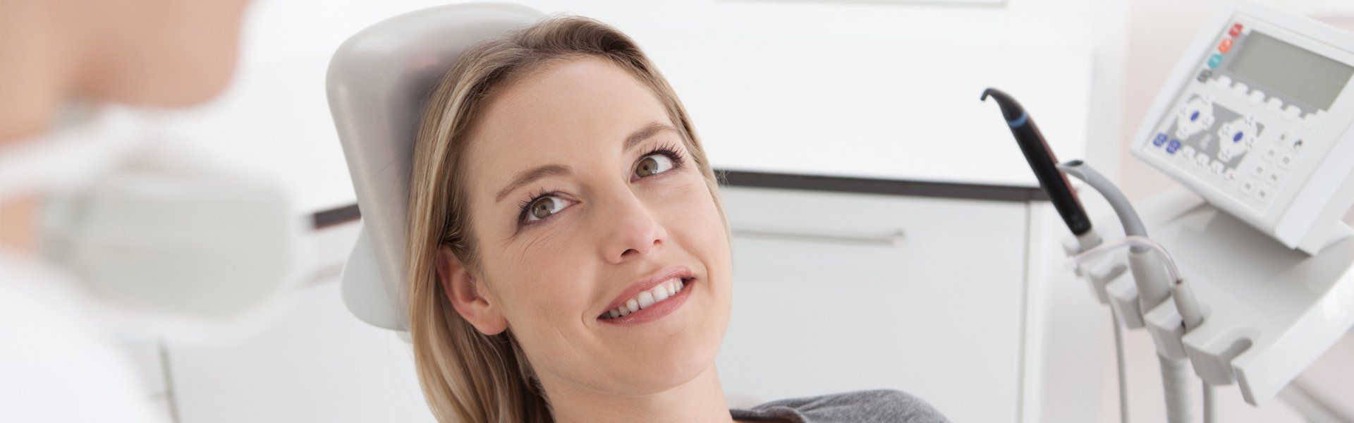 Female in a dentist chair