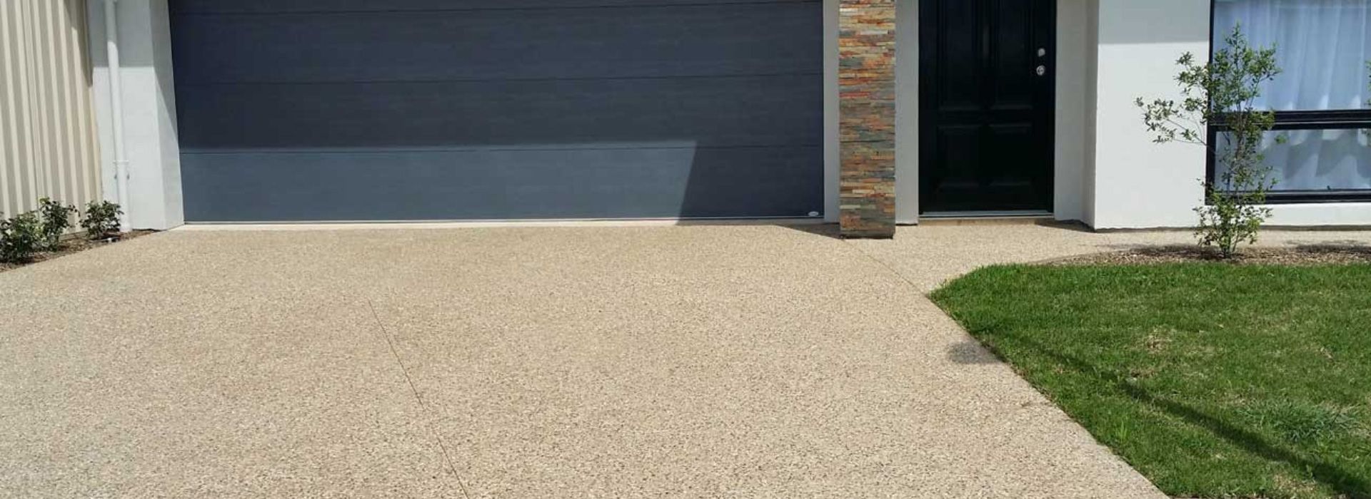 New Coloured Exposed Aggregate Driveway In Hervey Bay Australia