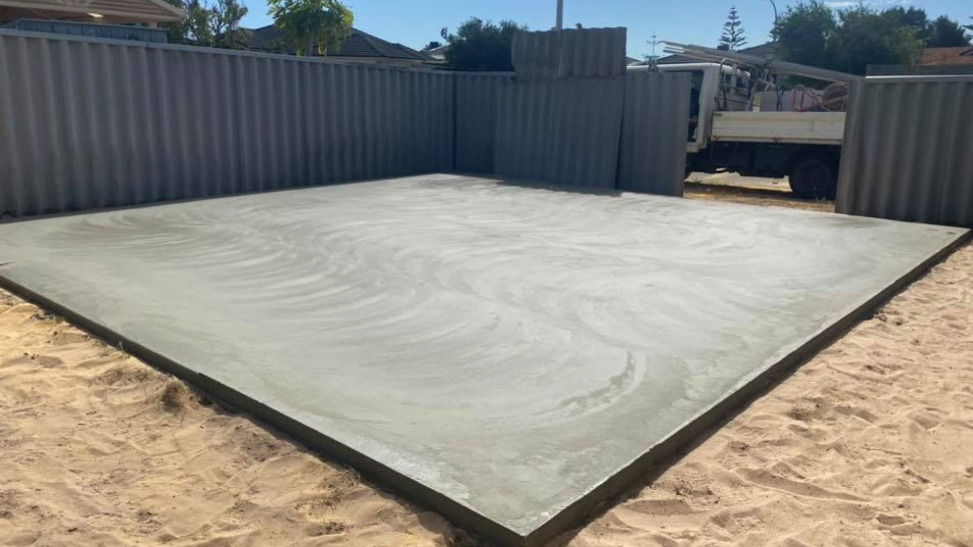 Newly Constructed Local Shed Slab In Point Vernon QLD Australia