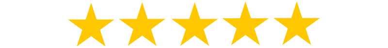 Five gold stars, indicating a high rating or level of achievement.