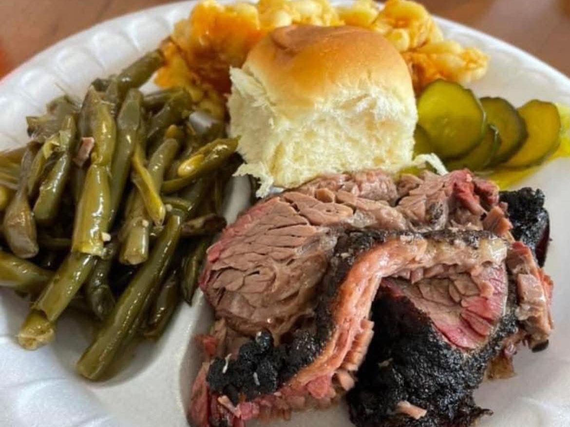 There are many different types of food on the plate.