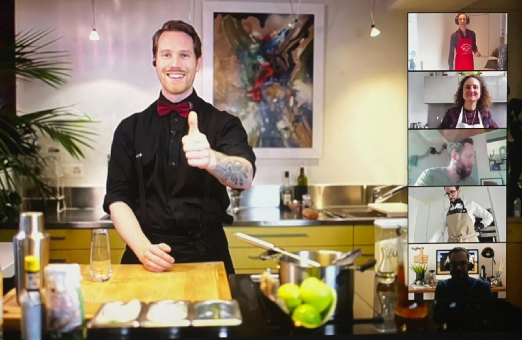 Yves Cartier während eines online Kochevents
