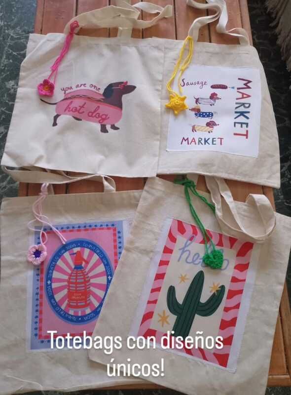 Totebags de diseño con detalles que enamoran. Diseños en stock y renovación continua