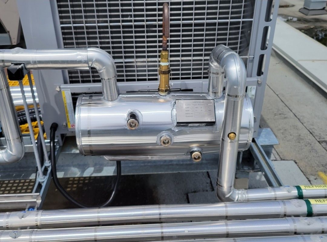 Condenser and flooded receiver with aluminum Tier 5 Systems