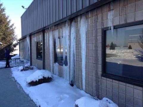 Clogged gutters from the fall months