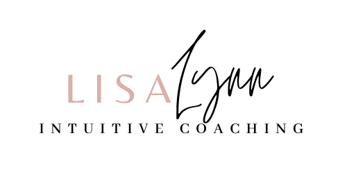 Logo of Lisa Lynn Intuitive Coaching. Text is light pink and black on white background.