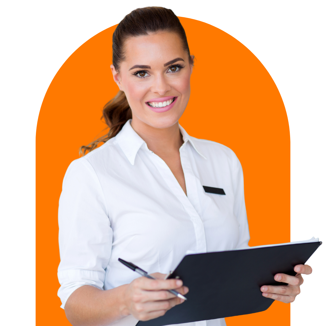 A woman smiling and holding a tablet — Jacksonville, FL — VipVap