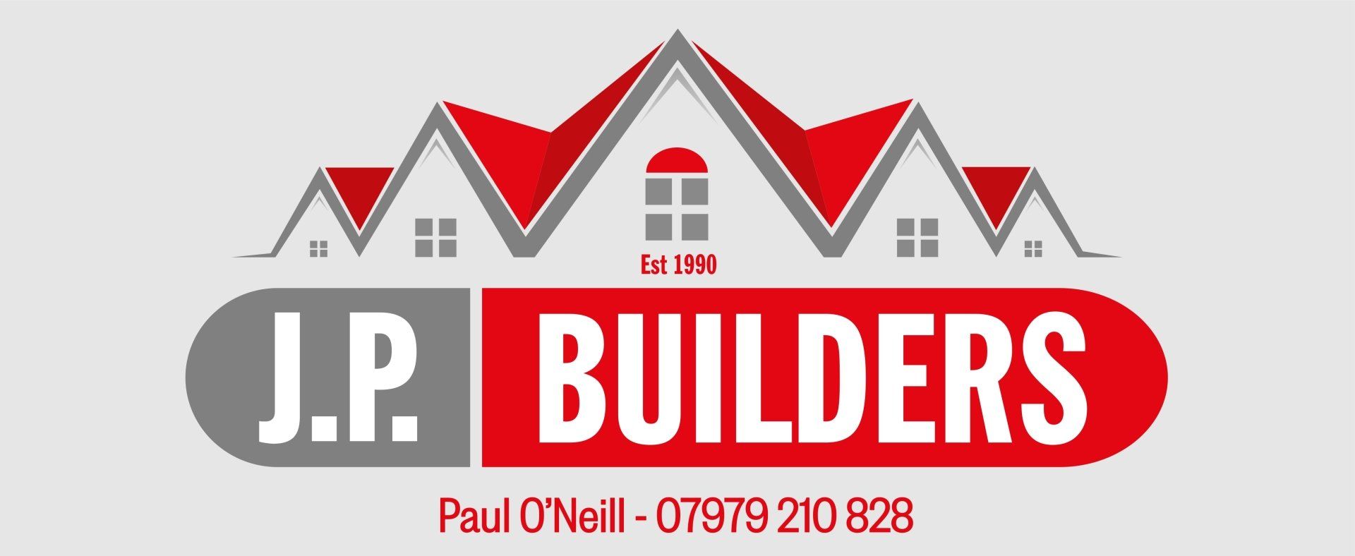 A logo for a company called j.p. builders