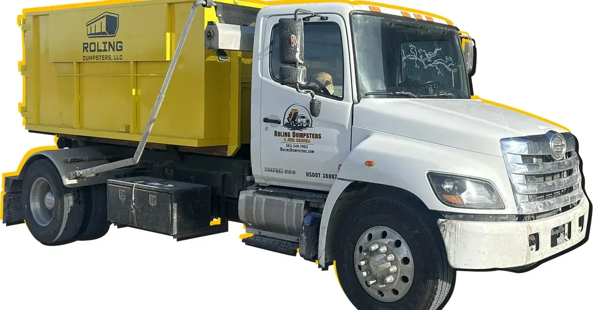 Roling Dumpsters roll-off truck and dumpster rental in the Quad Cities
