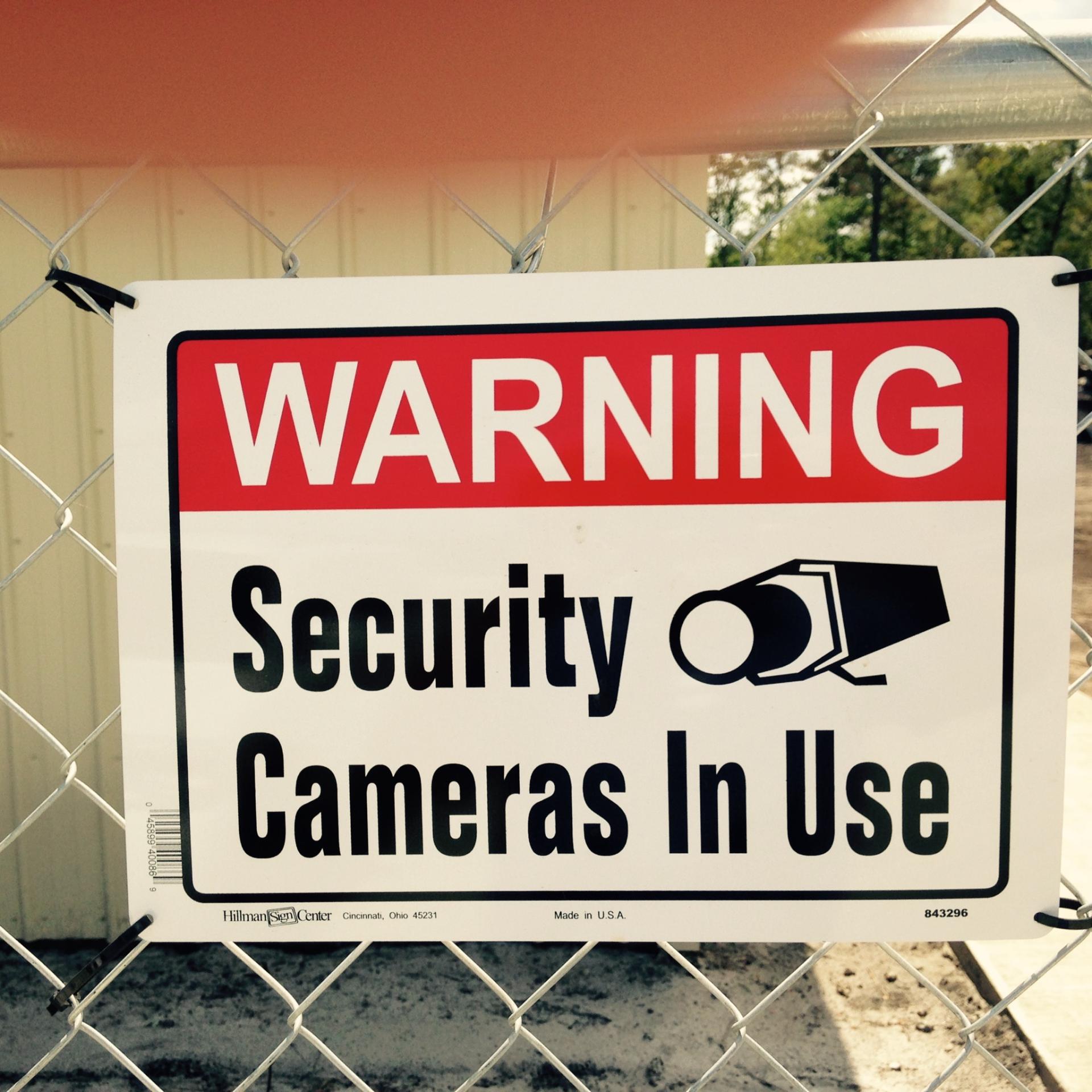 Security Camera Sign — Jacksonville, NC — Dempsey Self Storage