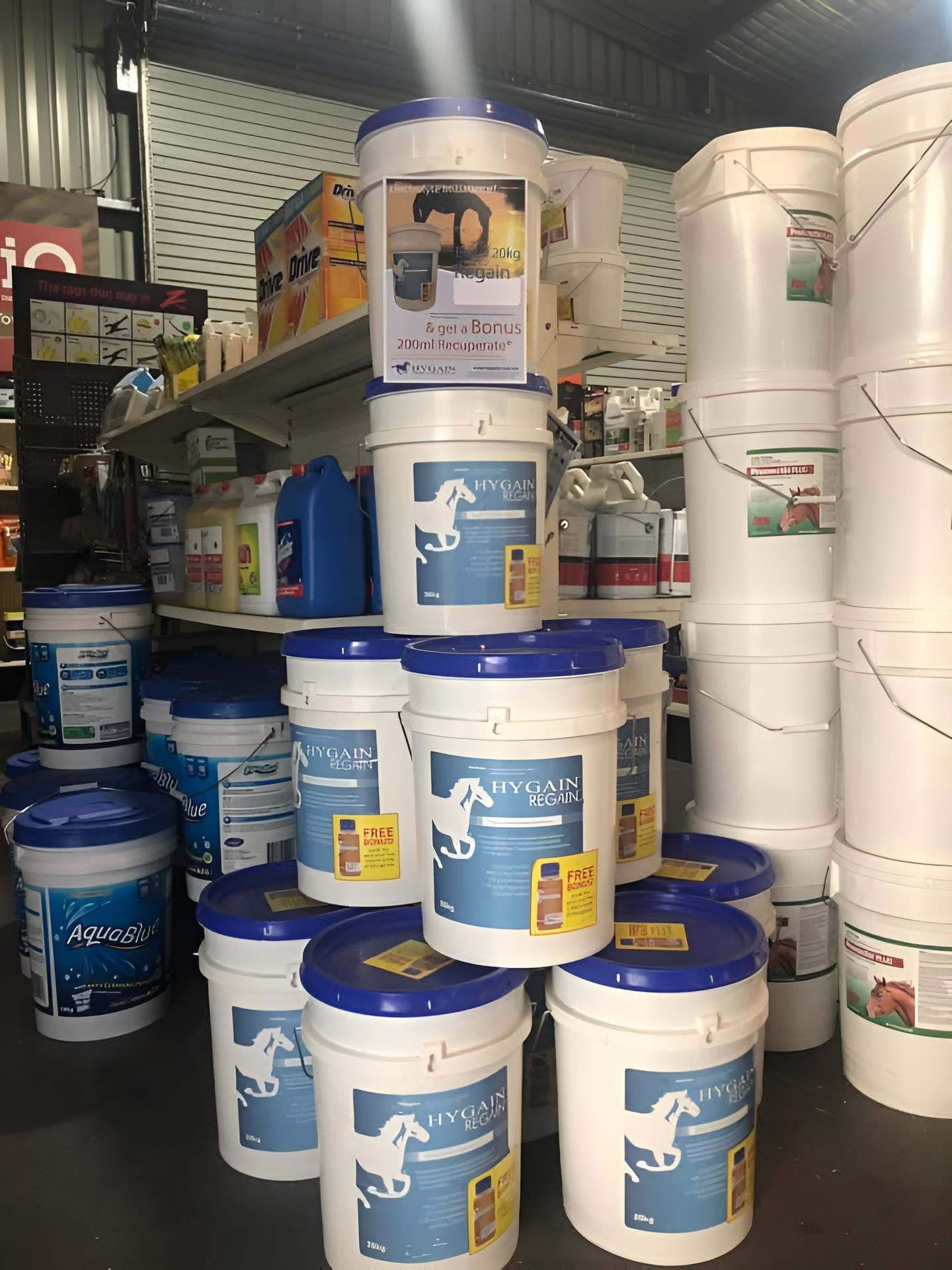 A Bunch of Buckets Are Stacked on Top of Each Other in a Store — MacCallum & Company In Scone, NSW