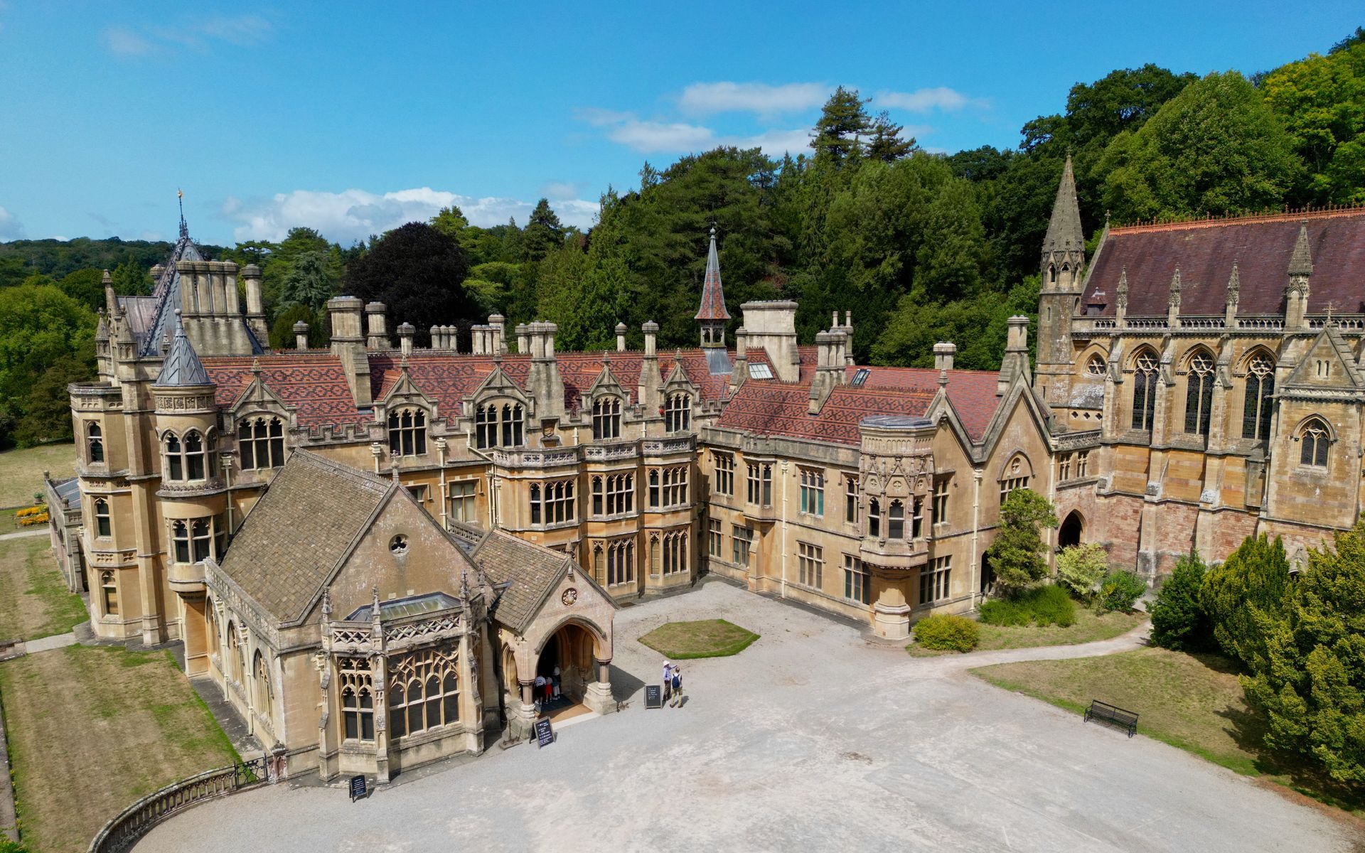 Drone photo of Tyntesfield House