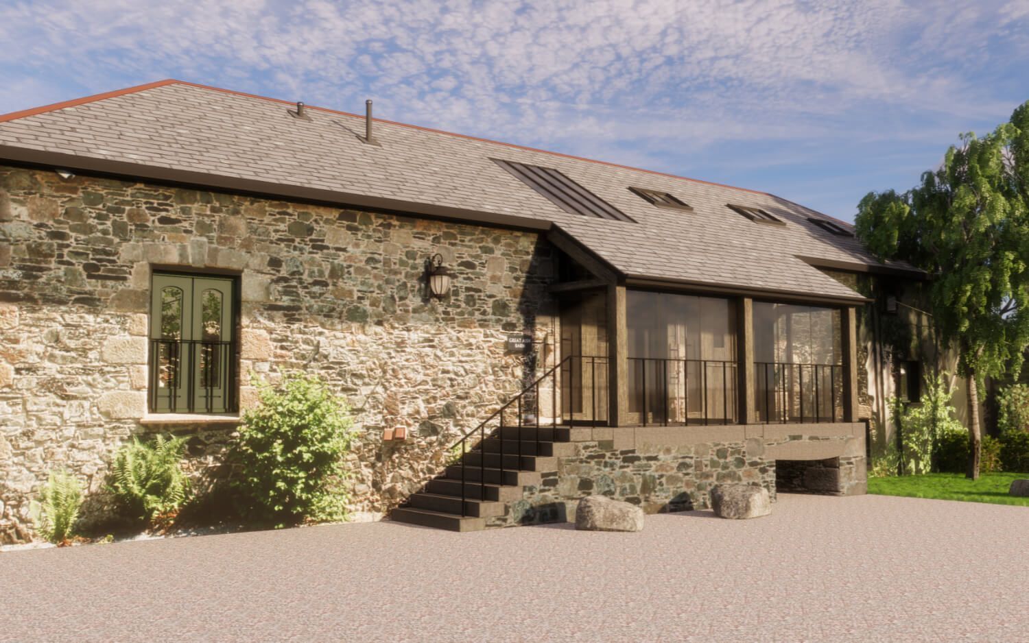 CGI of proposal for Great Aish Barn