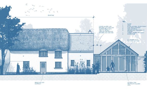 Drawing of extension to cottage