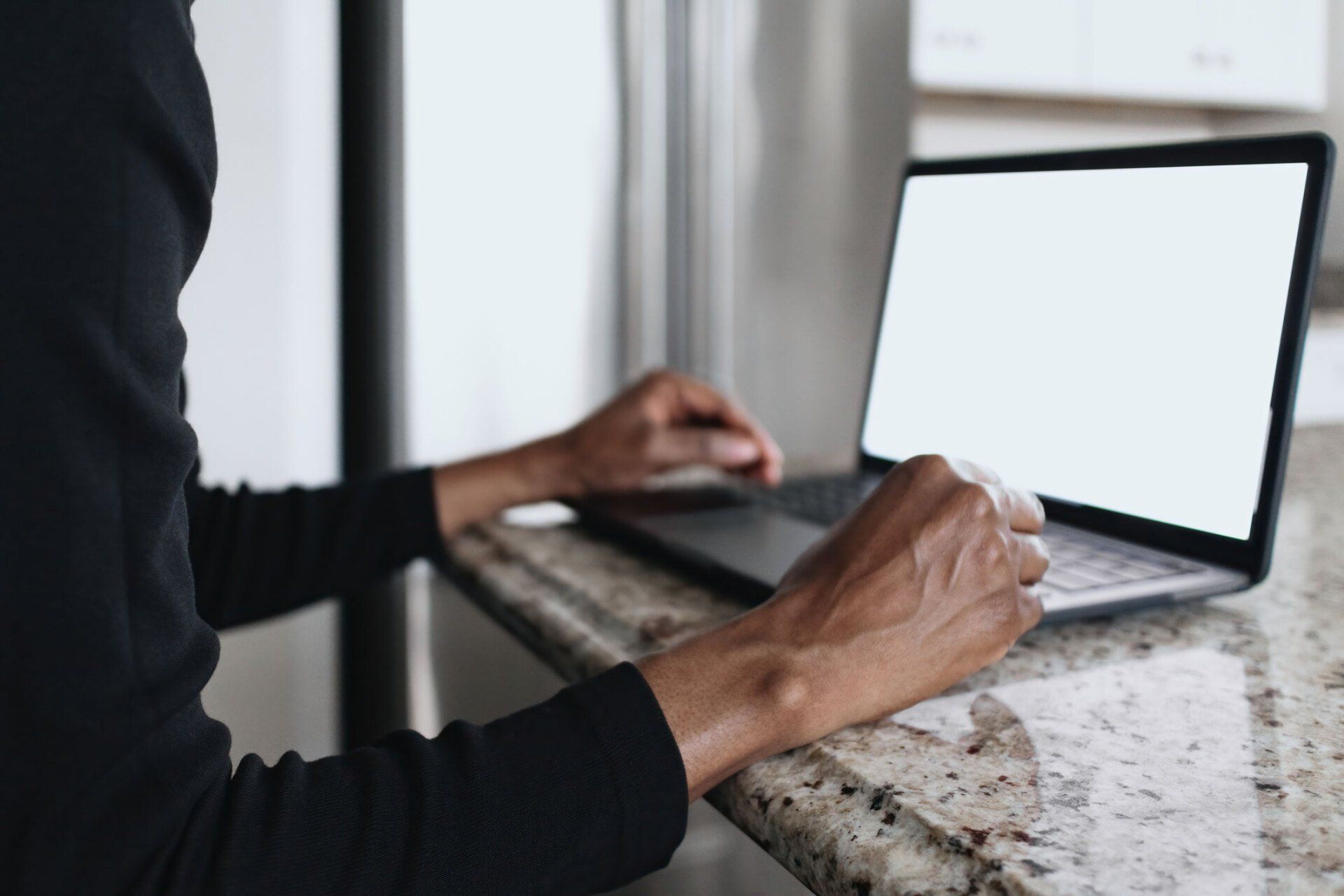 Laptop In The Table – Louisville, KY – KB & Company Solid Surface Custom Counter Tops