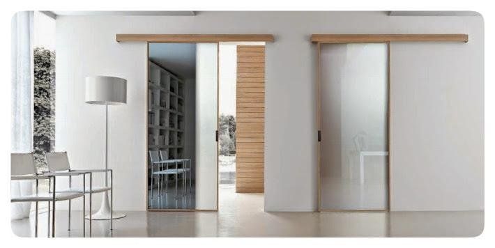 livingroom con porte in vetro e legno
