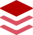 A red square and two red arrows are stacked on top of each other on a white background.