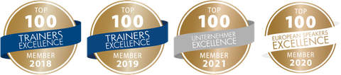 Top 100 Trainers Excellence, Top 100 European Speakers Excellence, Top 100 Unternehmer Excellence