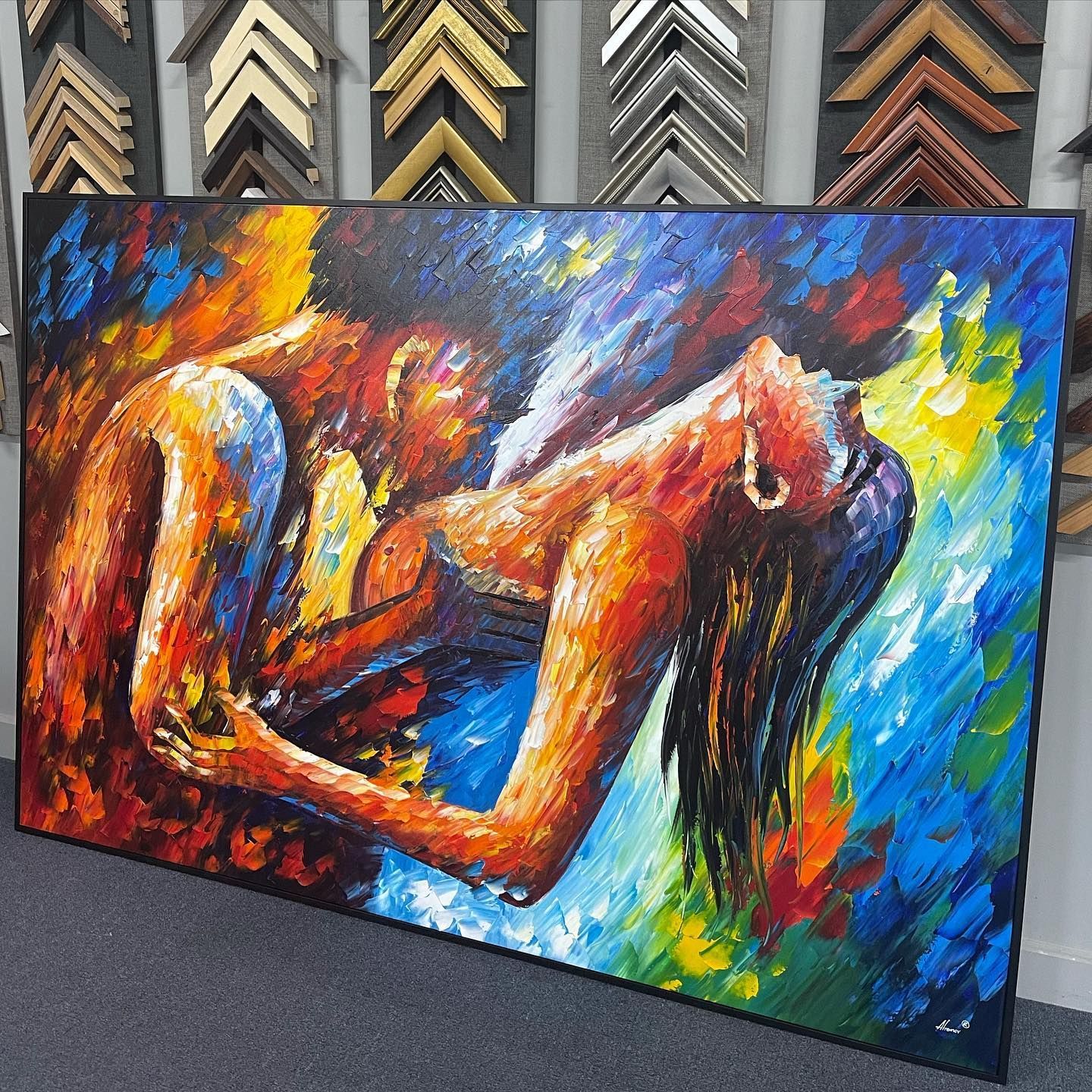 a multi color painting