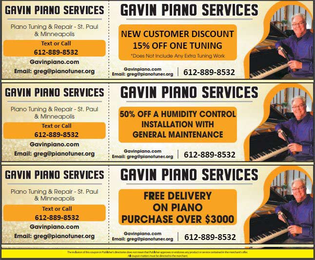 Piano Tuning — Discount Coupons in St. Paul, MN