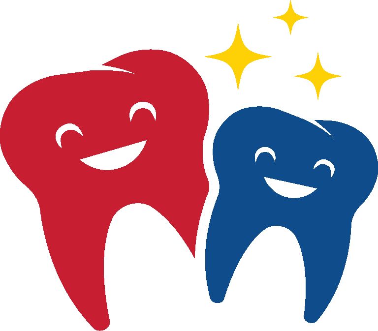 Smiling, clean teeth with sparkling effects.