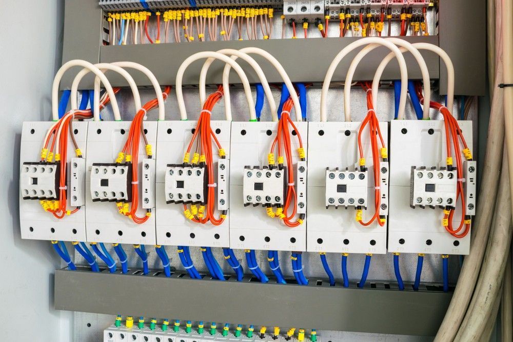 Electrical Panel with White Blocks — Messina Air Conditioning & Electrical in Kuranda, QLD