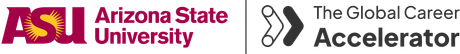 Wayne State University and The Global Career Accelerator logos