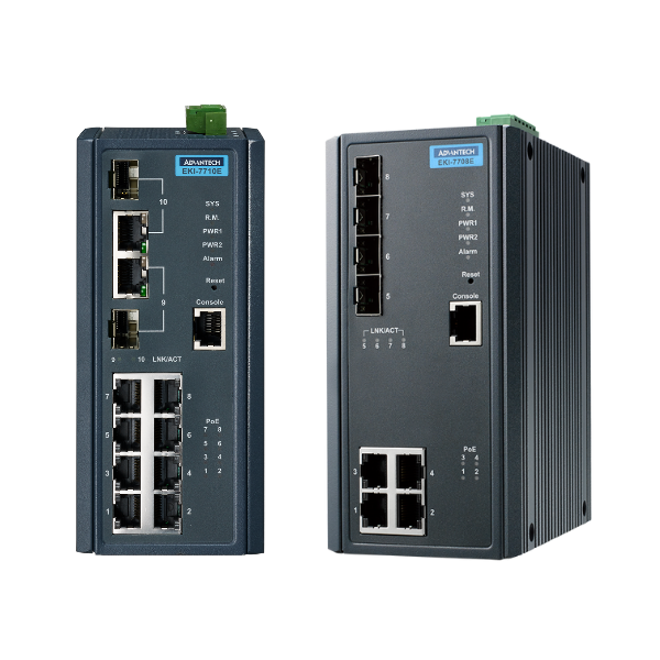 Managed Ethernet switches for container yard network infrastructure
