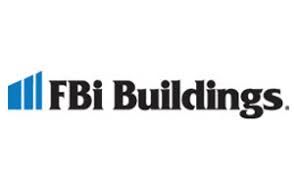 The fbi buildings logo is blue and black on a white background.