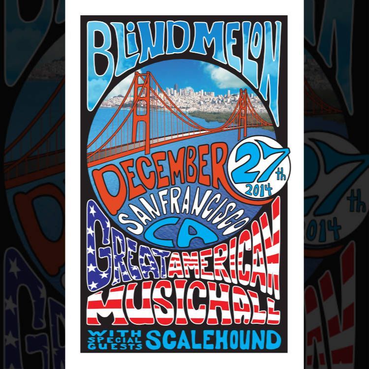 poster illustration for Blind Melon / December 27th, 2014 / San Francisco, California / Great American Music Hall