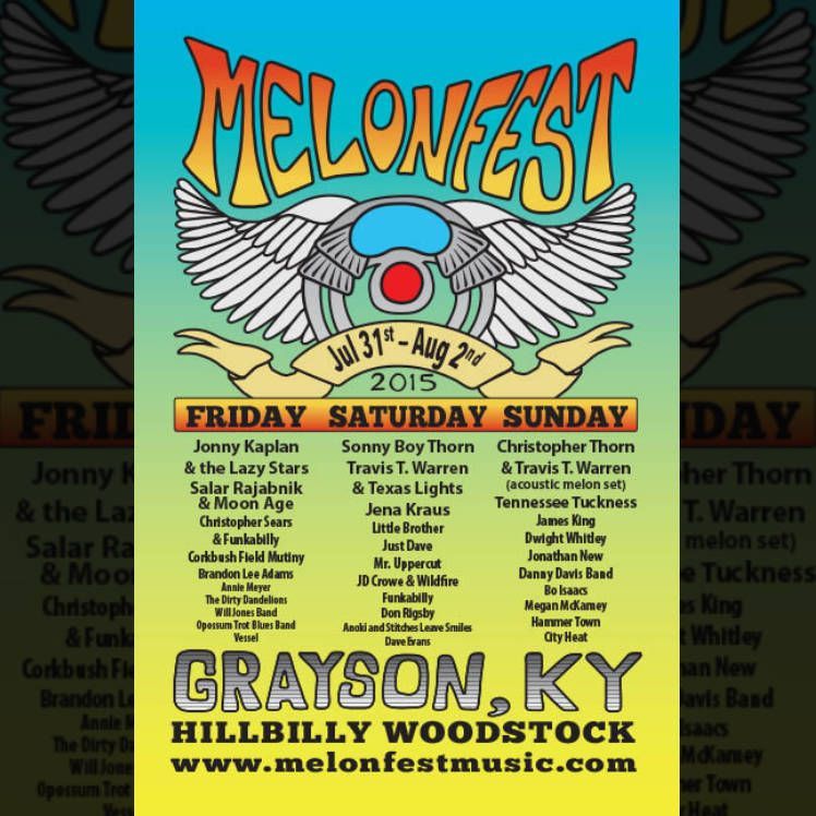 poster illustration for Melonfest 2015 / July 31st - August 2nd, 2015 / Grayson, Kentucky 