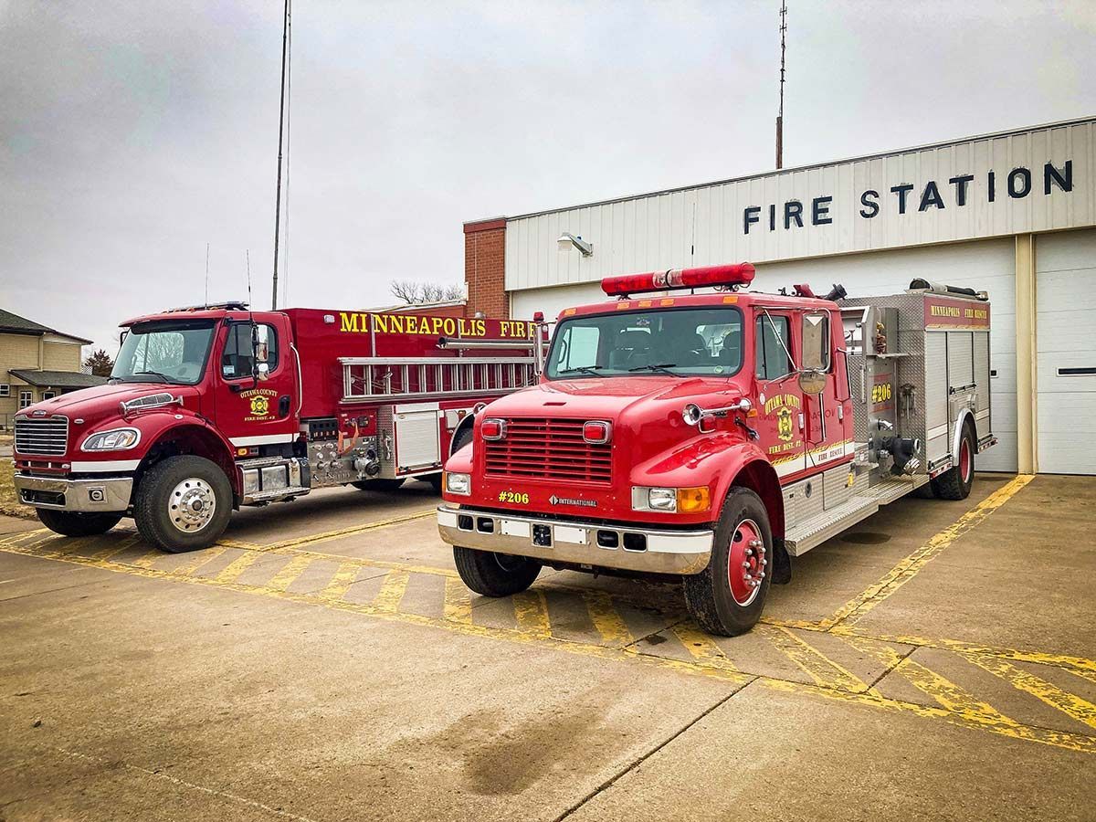fire trucks, apparatus, Minneapolis, Kansas 