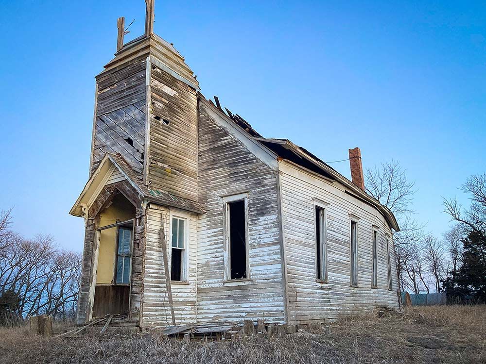 church ruins, Kansas