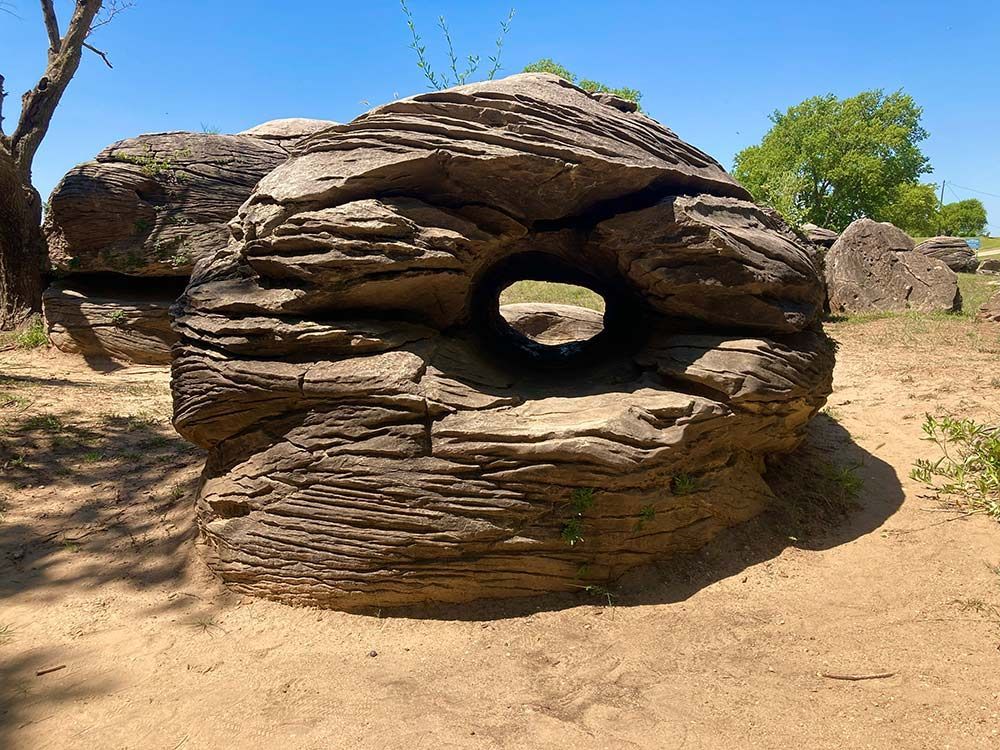 rock, hole in rock, geology, Minneapolis, Kansas, 