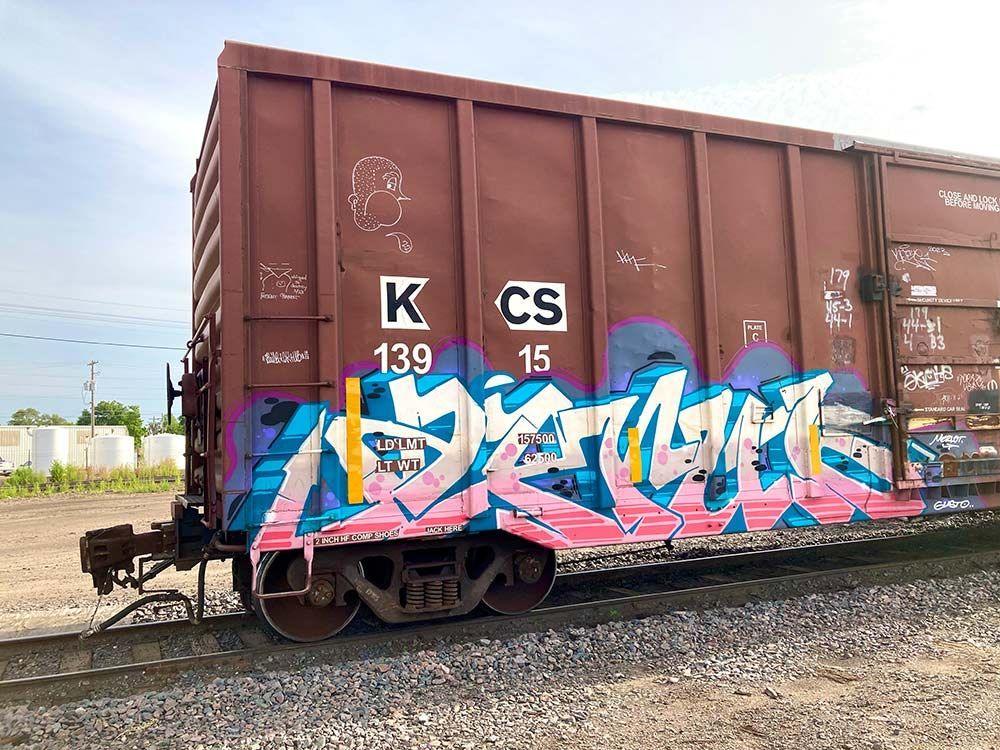 train graffiti, Salina, Kansas