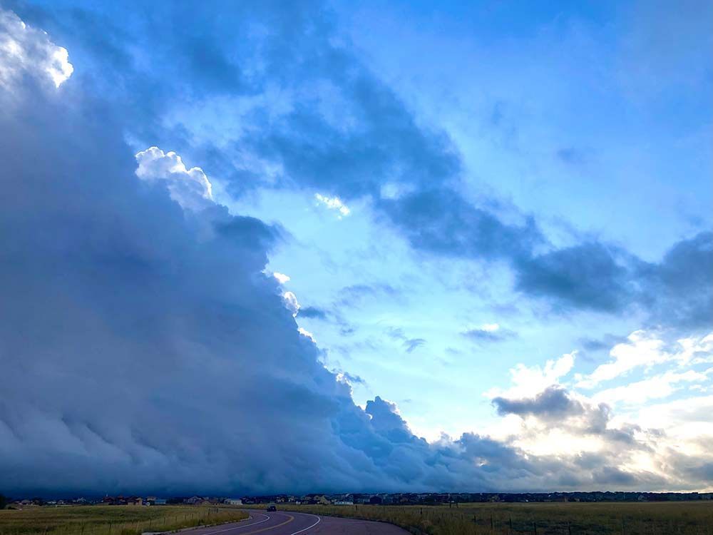 Giant storm clouds over Peyton, Colorado